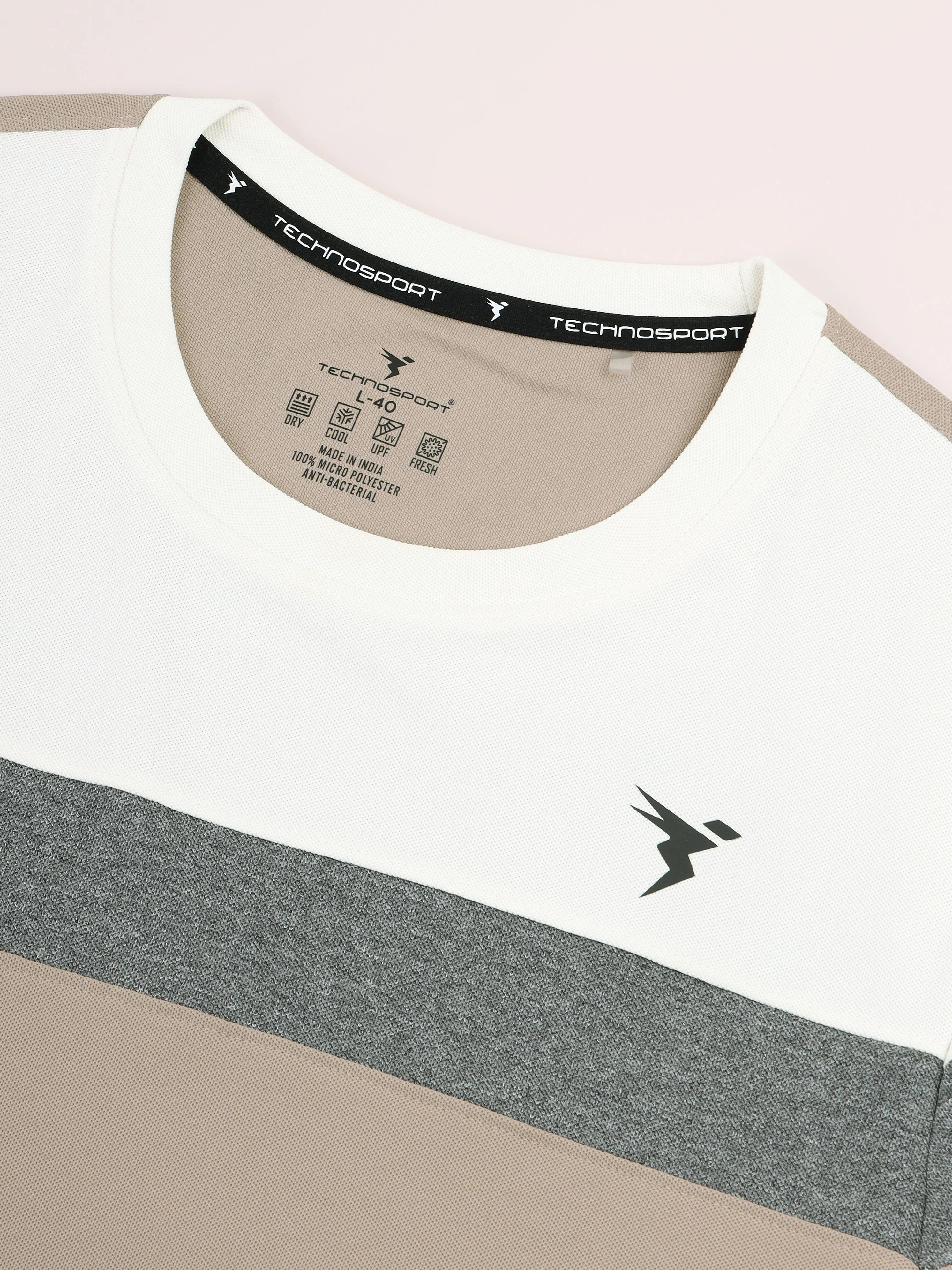 Men Colorblock Slim Fit Crew Neck T-shirt with MATPIQ - Image 7