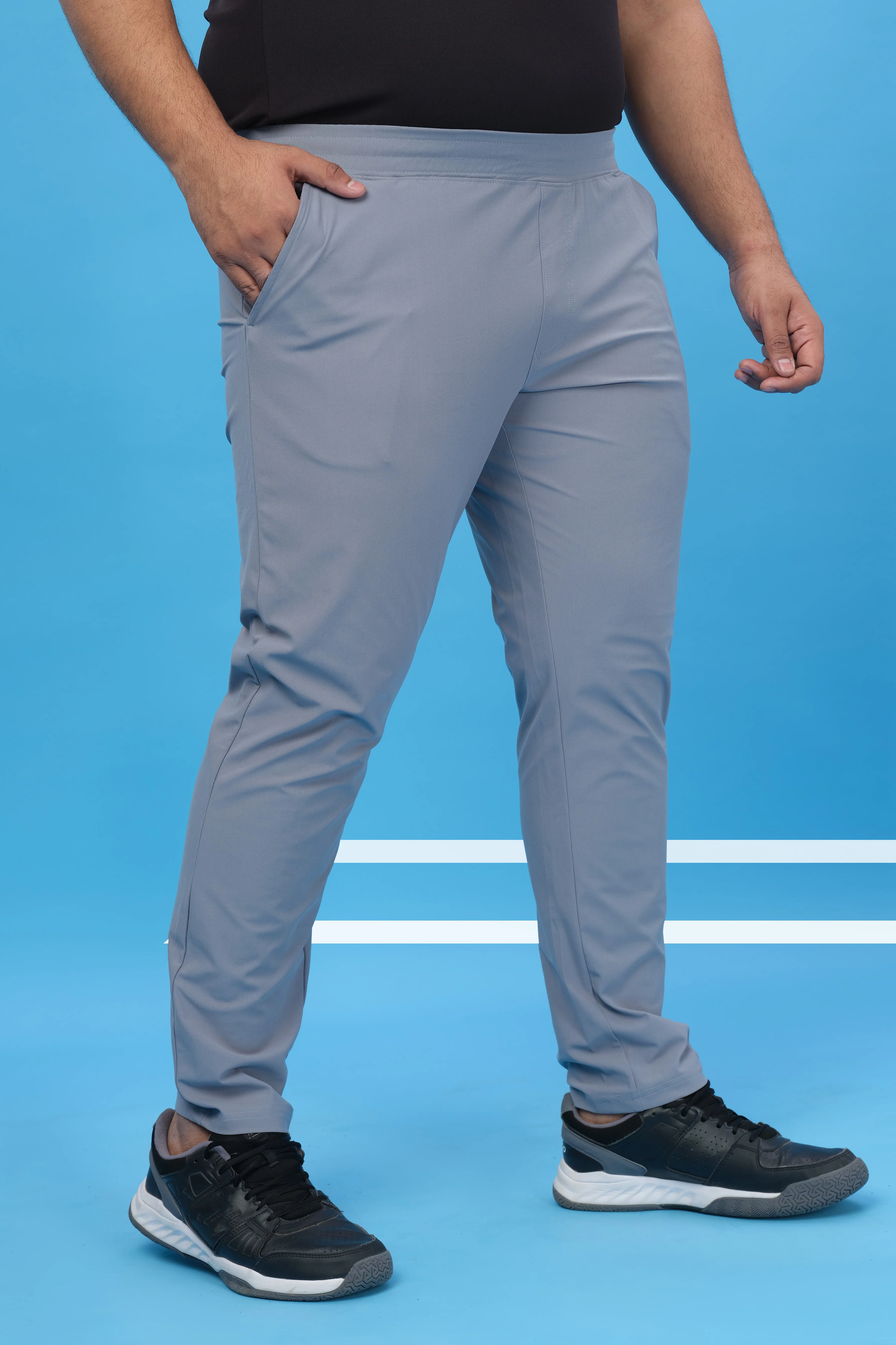 Men Plus Size Solid Relax Fit Trackpants with DURACOOL+ - Image 5