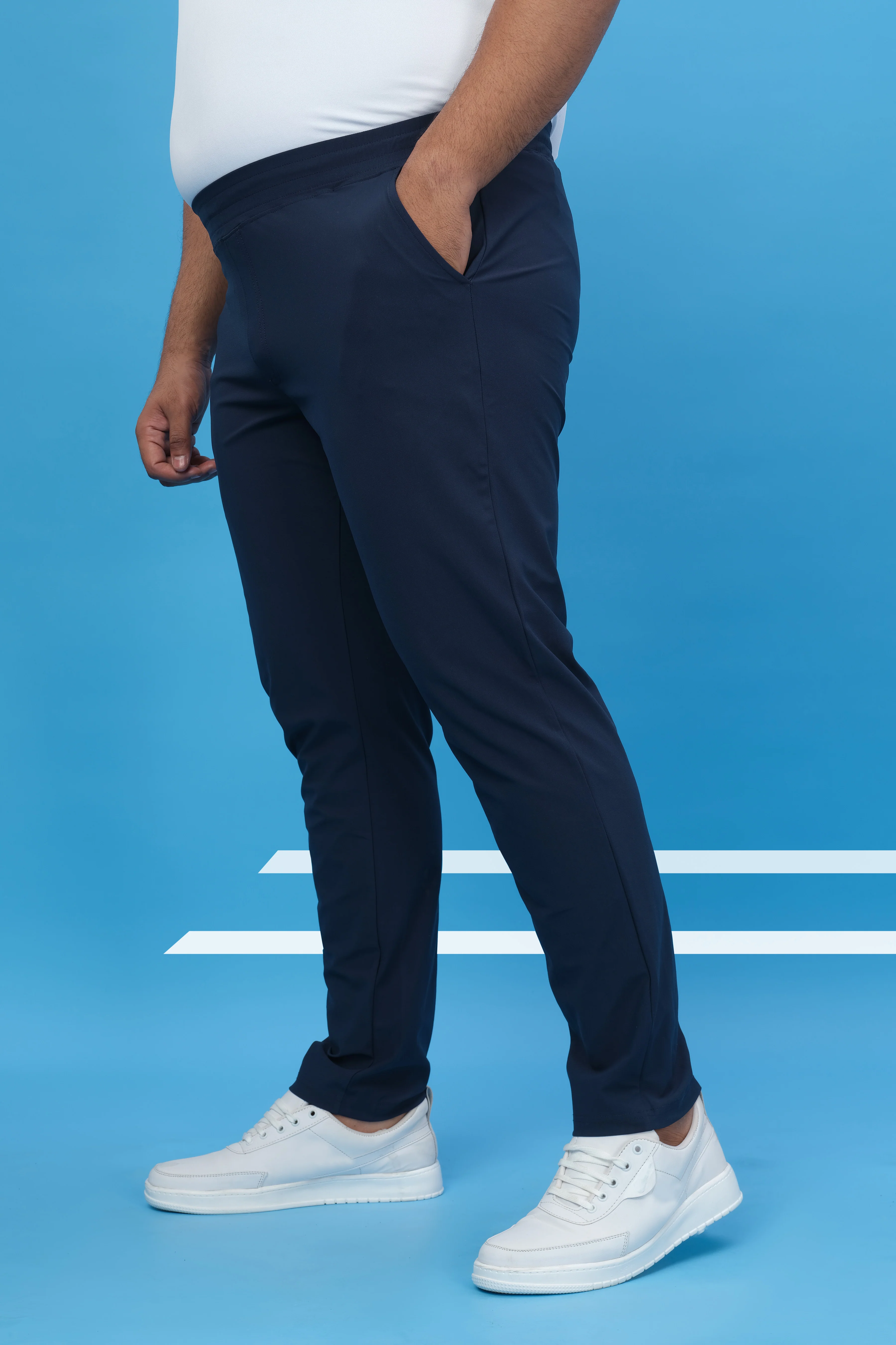 Men Plus Size Solid Relax Fit Trackpants with DURACOOL+ - Image 4