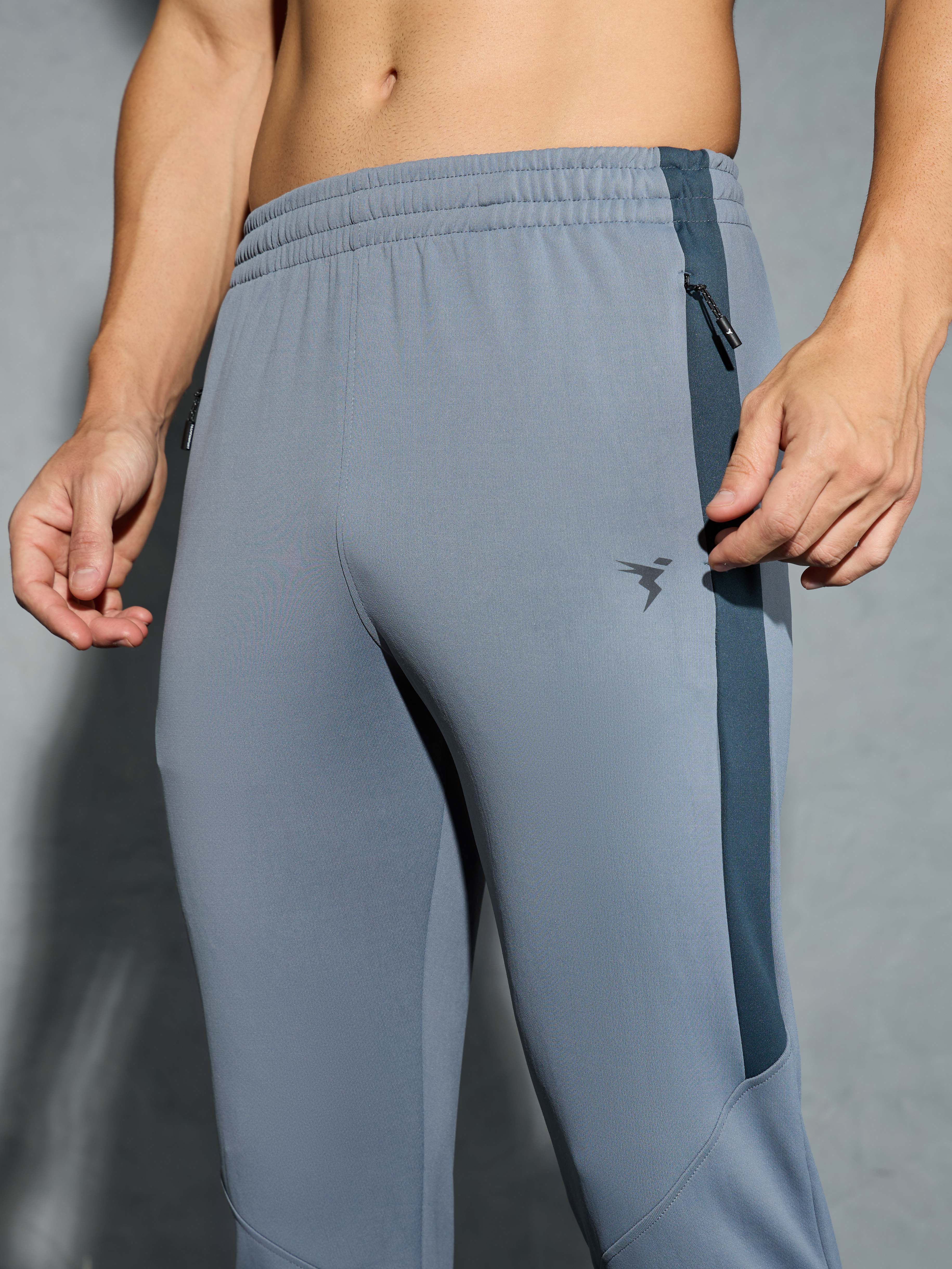 Men Solid Slim Fit Trackpants with TECHNO DRY - Image 5