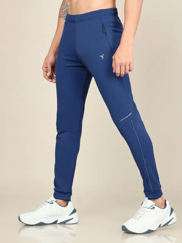 Men Solid Slim Fit Trackpants with TECHNO DRY - Image 6