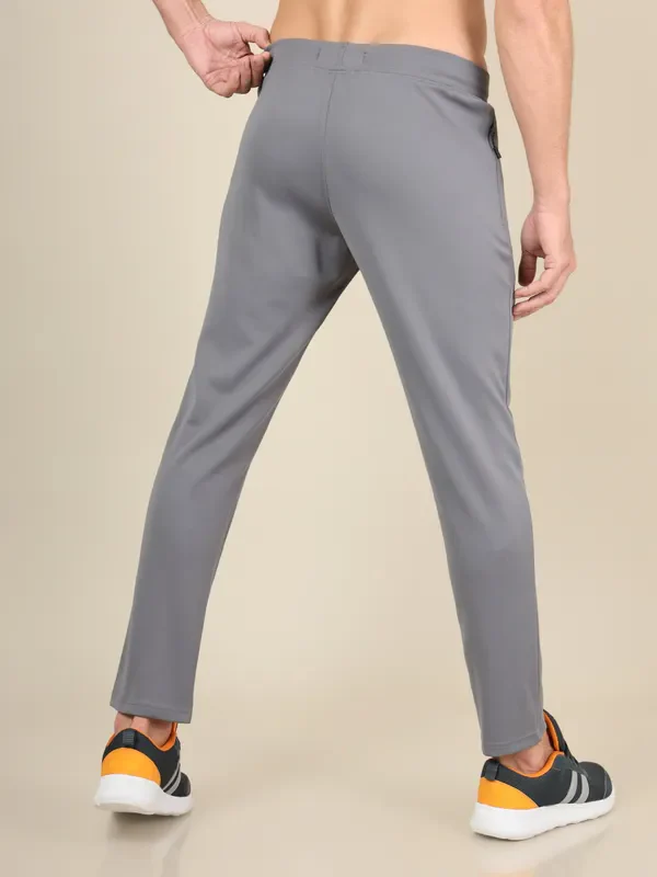 Men Solid Slim Fit Trackpants with TECHNO DRY - Image 3