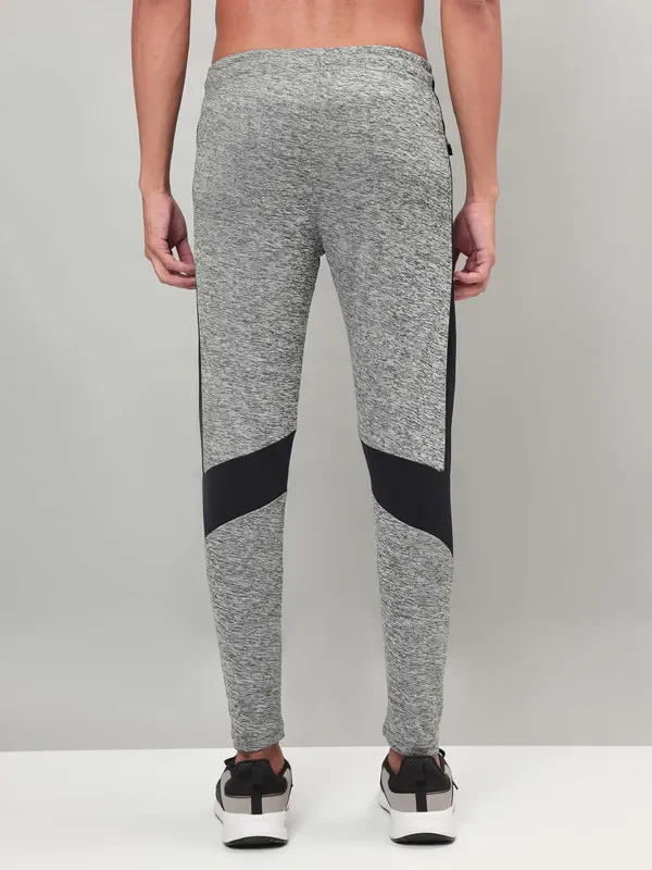 Men Melange Slim Fit Trackpants with TECHNO DRY - Image 4