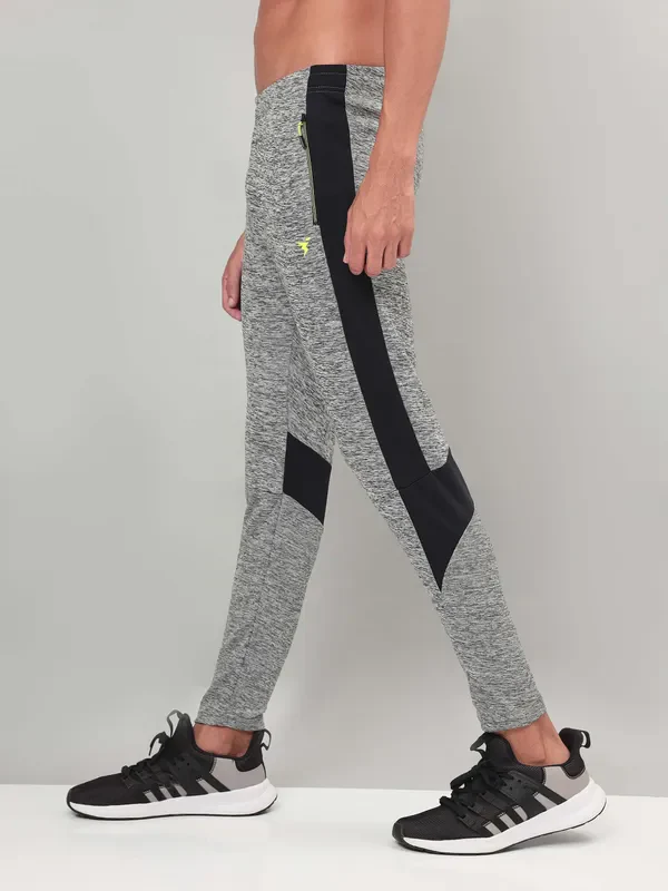 Men Melange Slim Fit Trackpants with TECHNO DRY - Image 5