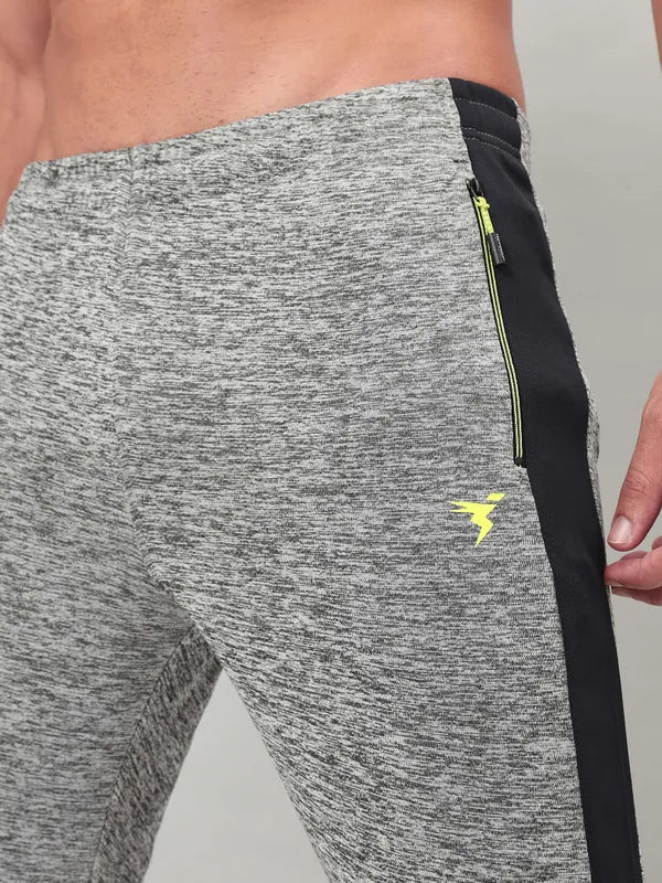 Men Melange Slim Fit Trackpants with TECHNO DRY - Image 7