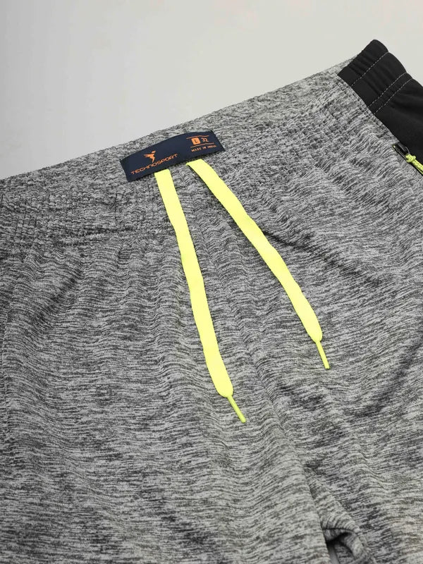 Men Melange Slim Fit Trackpants with TECHNO DRY - Image 8