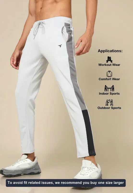 Men Colorblock Slim Fit Trackpants with ELASTO PLUS - Image 5