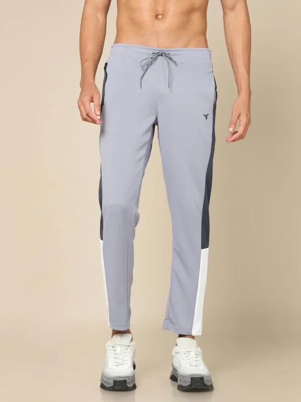 Men Colorblock Slim Fit Trackpants with ELASTO PLUS