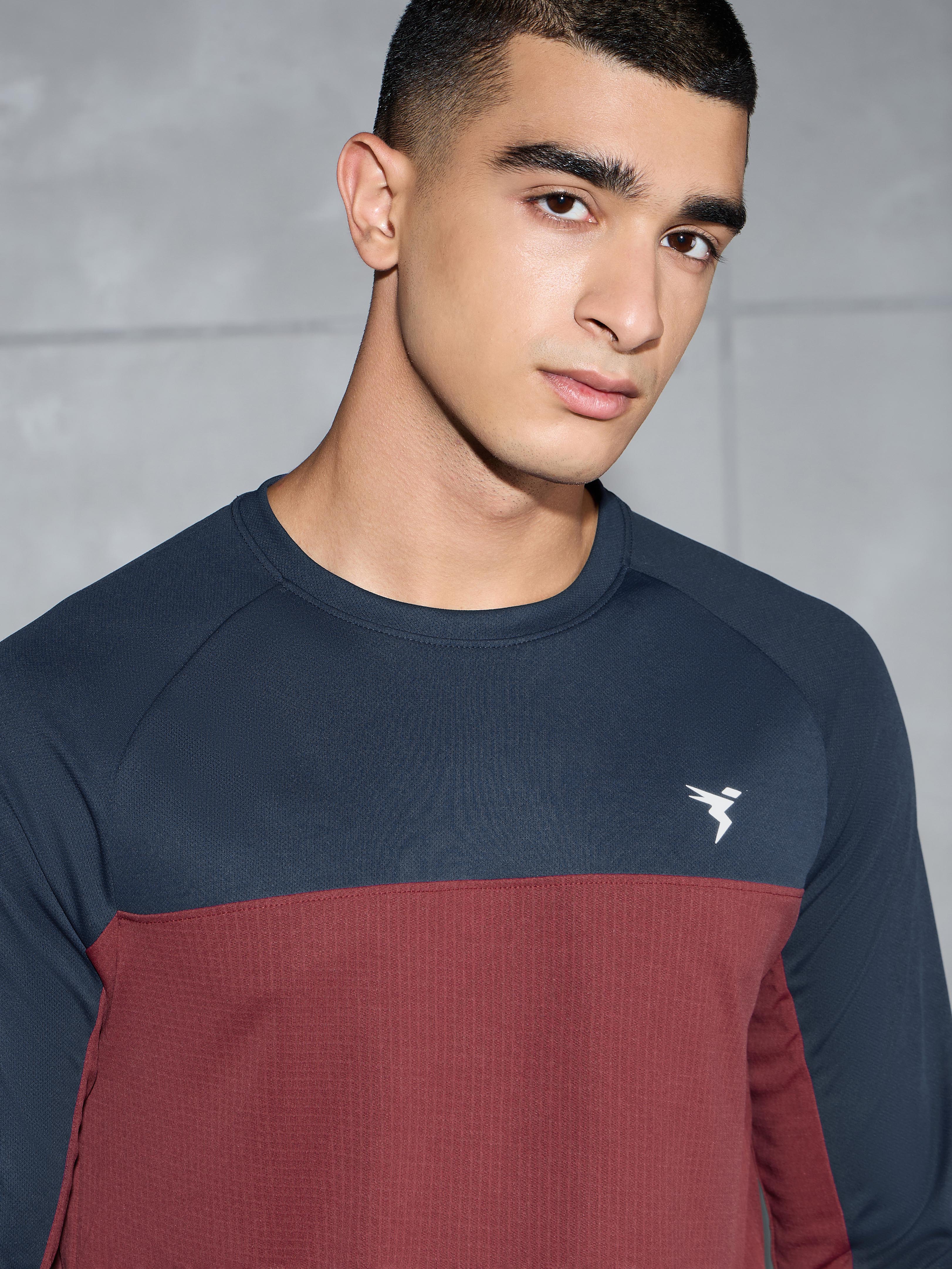 Men Colorblock Slim Fit Crew Neck T-shirt with TECHNO COOL+ - Image 6