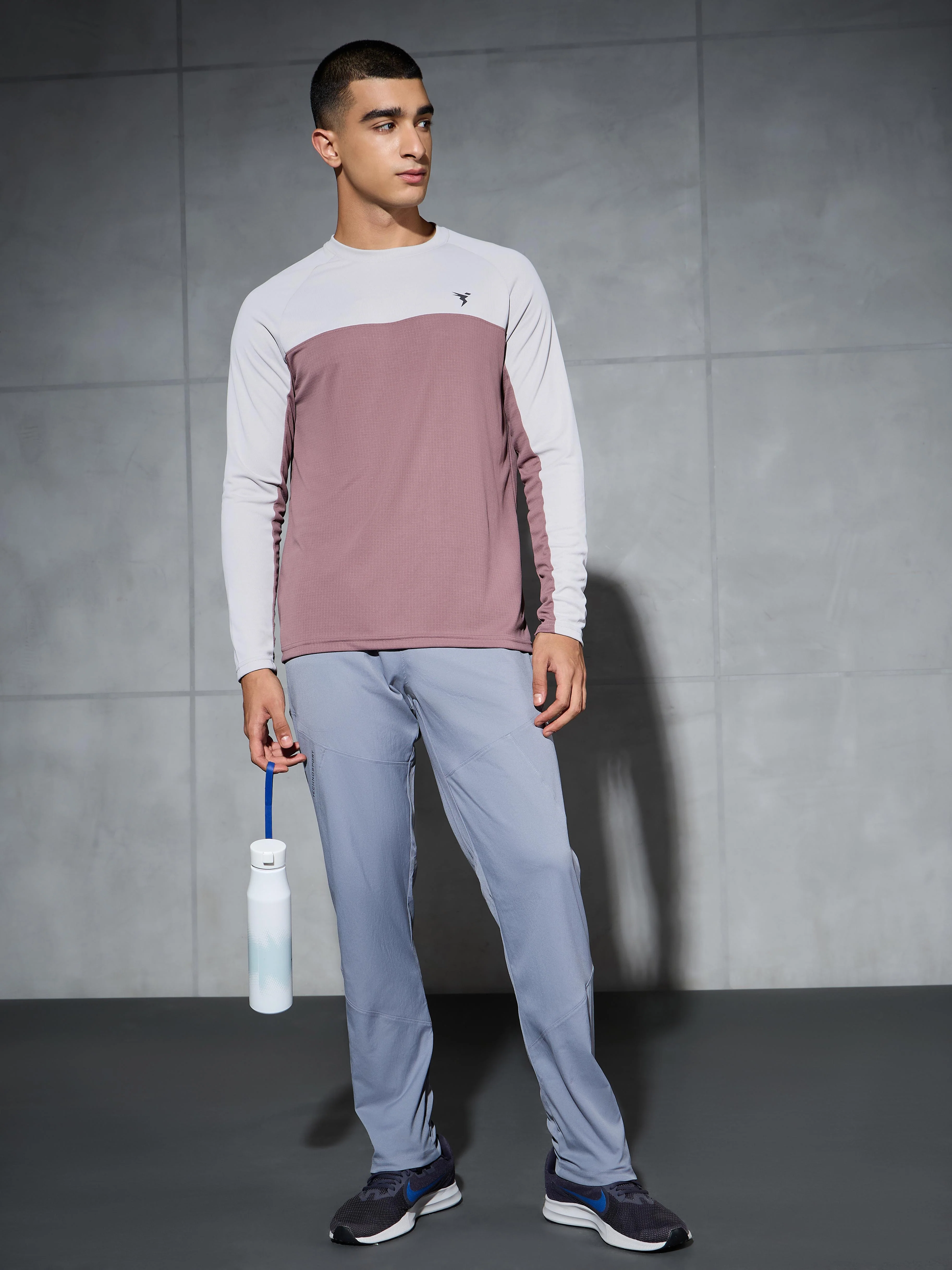 Men Colorblock Slim Fit Crew Neck T-shirt with TECHNO COOL+ - Image 5