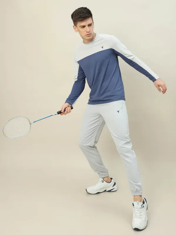 Men Colorblock Slim Fit Crew Neck T-shirt with TECHNO COOL+ - Image 5