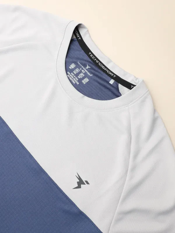 Men Colorblock Slim Fit Crew Neck T-shirt with TECHNO COOL+ - Image 7