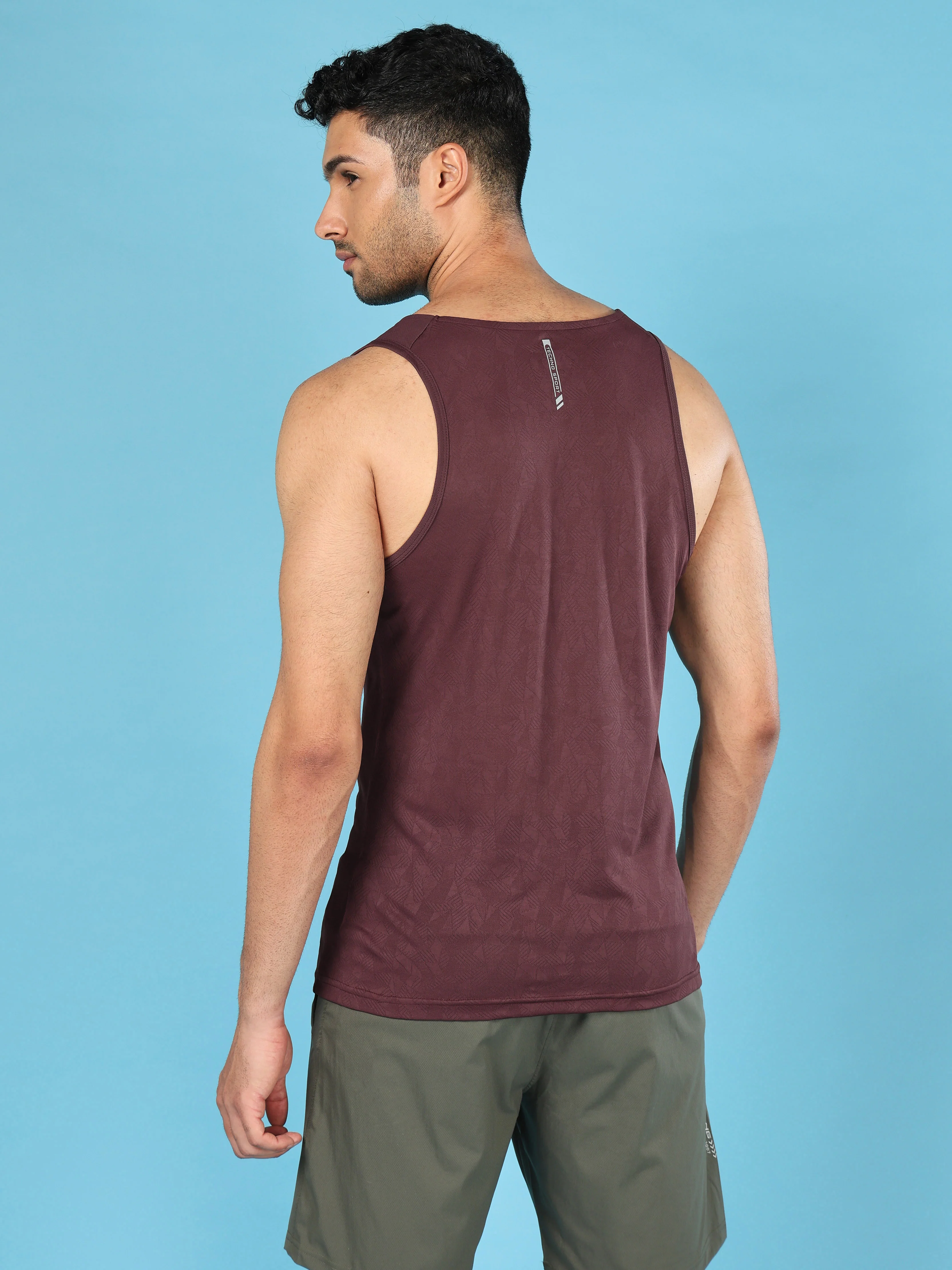 Men Printed Slim Fit Scoop Neck Innerwear Vest with ELASTO LITE - Image 2