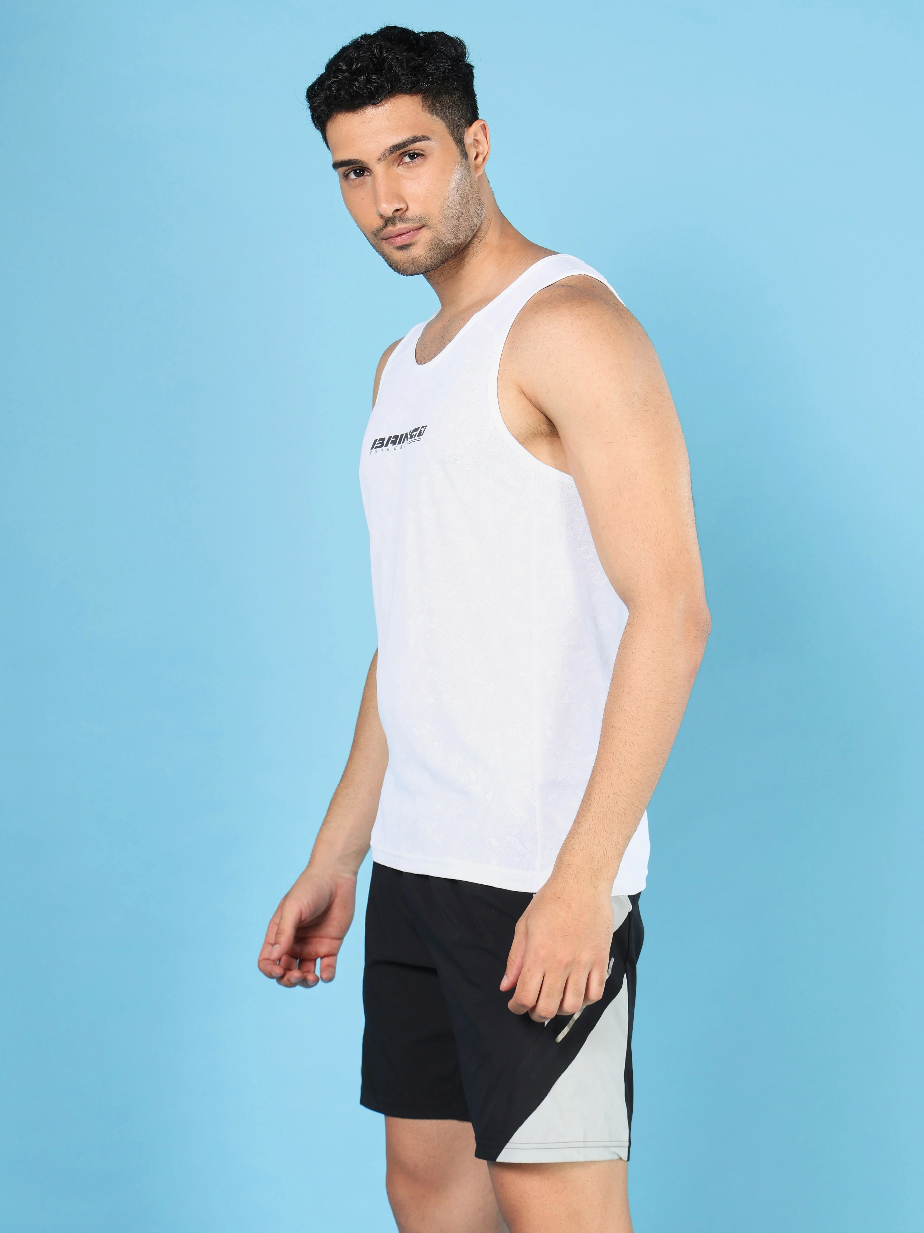 Men Printed Slim Fit Scoop Neck Innerwear Vest with ELASTO LITE - Image 3