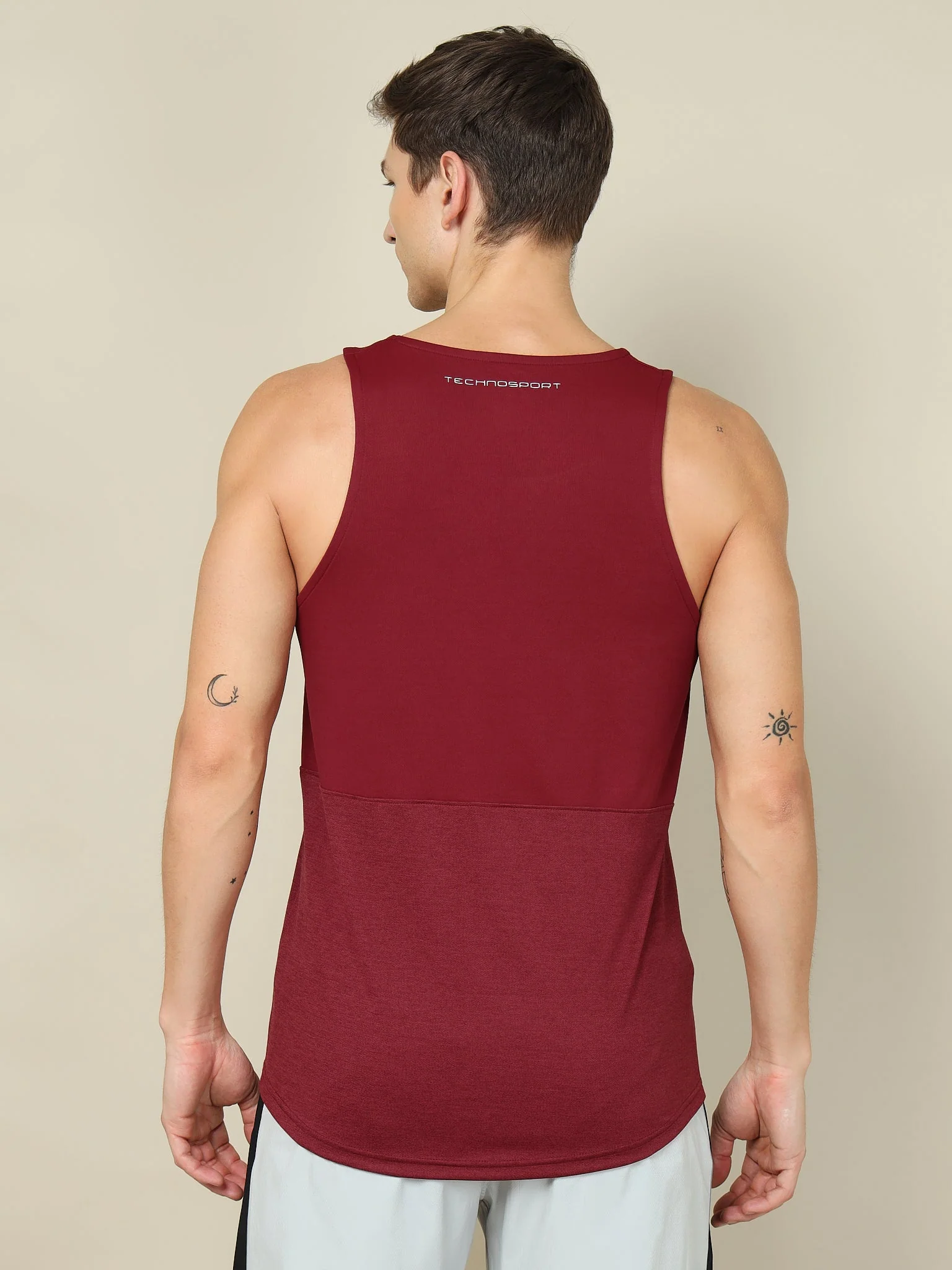Men Melange Slim Fit Scoop Neck Innerwear Vest with TECHNO COOL+ - Image 4