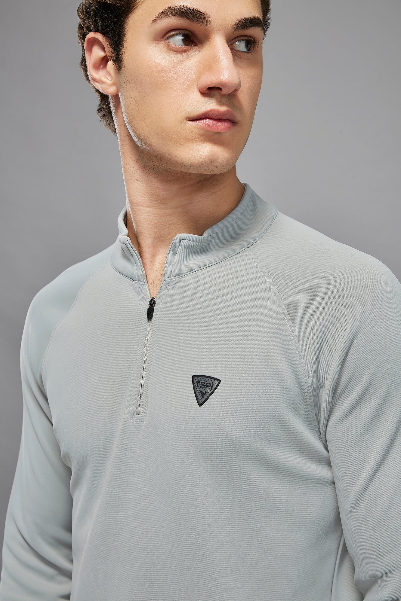 Men Solid Slim Fit Mock Neck Sports Sweatshirt with ELASTO PLUS - Image 6