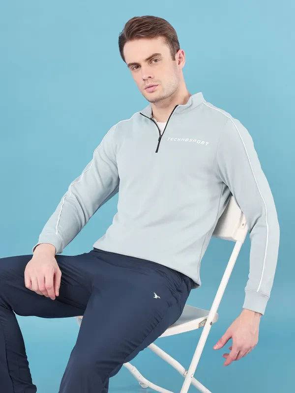 Men Solid Slim Fit Mock Neck Jacket with ELASTO PLUS - Image 4