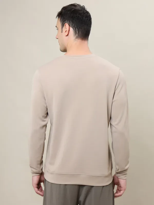 Men Printed Slim Fit Crew Neck Sweatshirt with ELASTO PLUS - Image 3