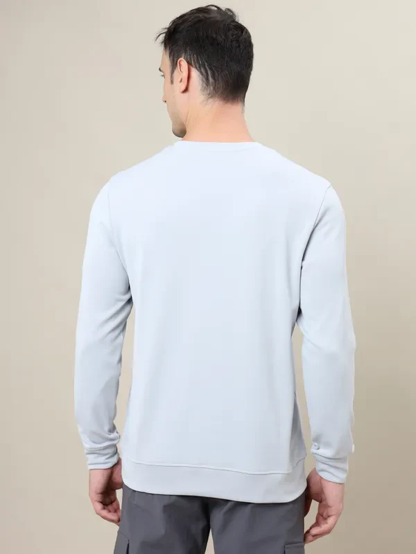 Men Printed Slim Fit Crew Neck Sweatshirt with ELASTO PLUS - Image 3
