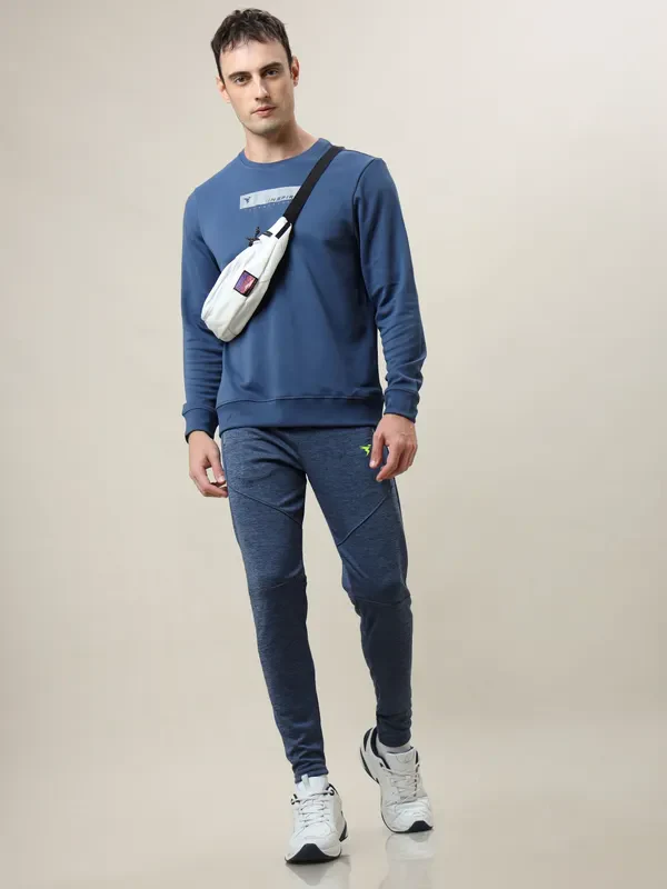 Men Printed Slim Fit Crew Neck Sweatshirt with ELASTO PLUS - Image 5