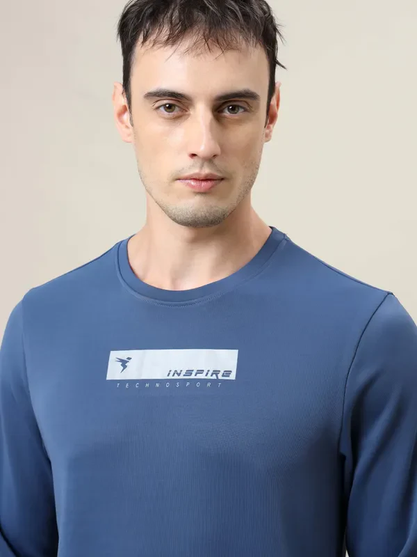 Men Printed Slim Fit Crew Neck Sweatshirt with ELASTO PLUS - Image 6