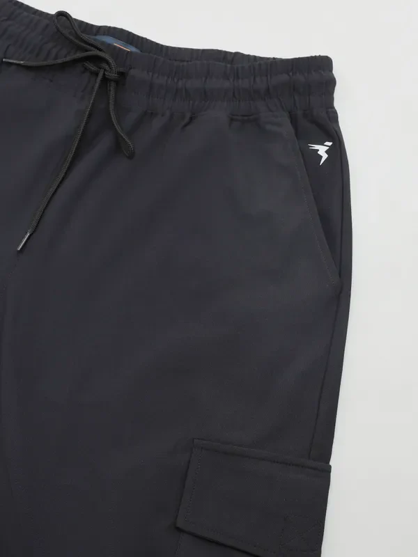 Men Solid Relax Fit Cargo Trackpants with DURACOOL+ - Image 7