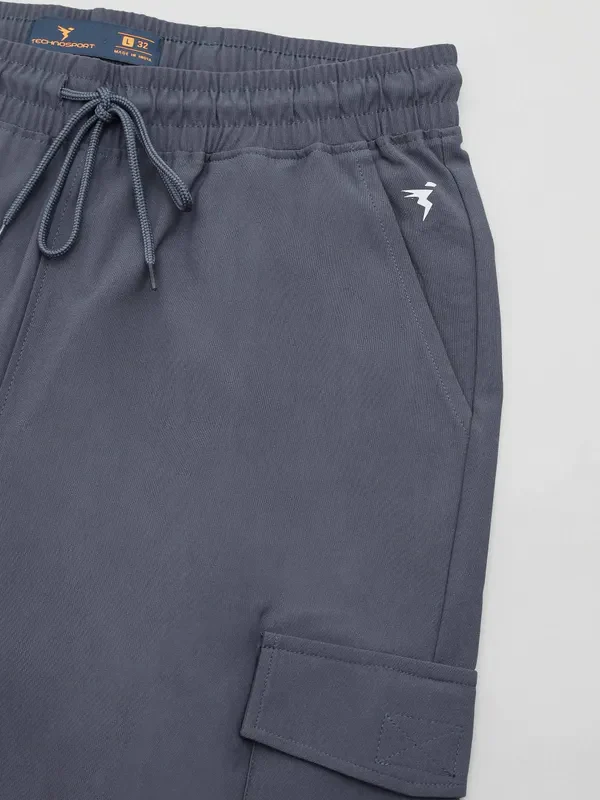 Men Solid Relax Fit Cargo Trackpants with DURACOOL+ - Image 7