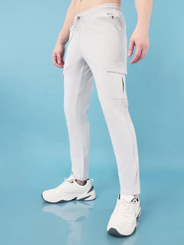 Men Solid Relax Fit Cargo Trackpants with DURACOOL+ - Image 5