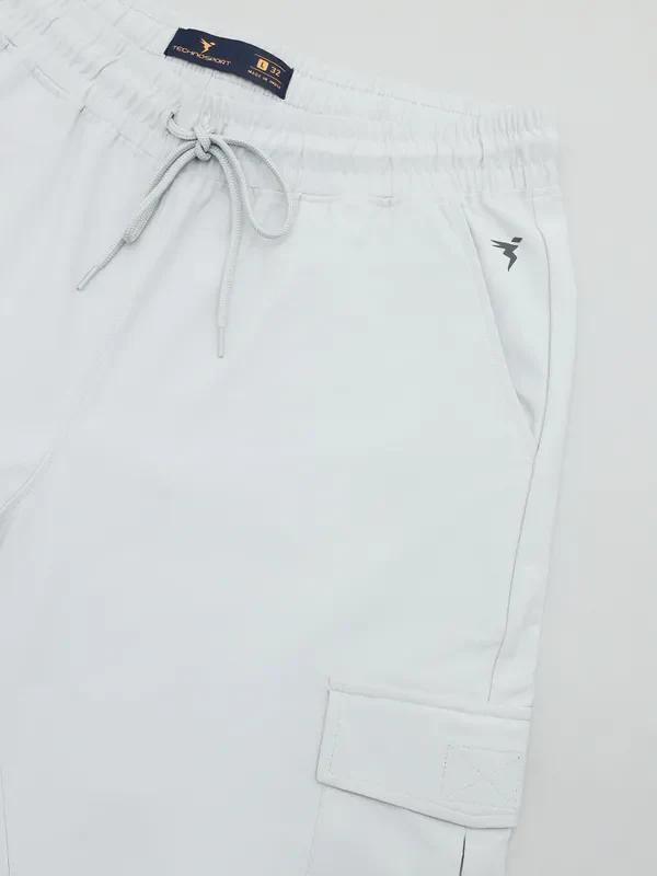 Men Solid Relax Fit Cargo Trackpants with DURACOOL+ - Image 7