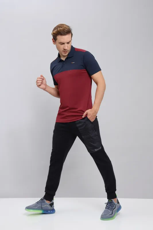 Men Colorblock Slim Fit Polo T-shirt with TECHNO COOL+ - Image 2
