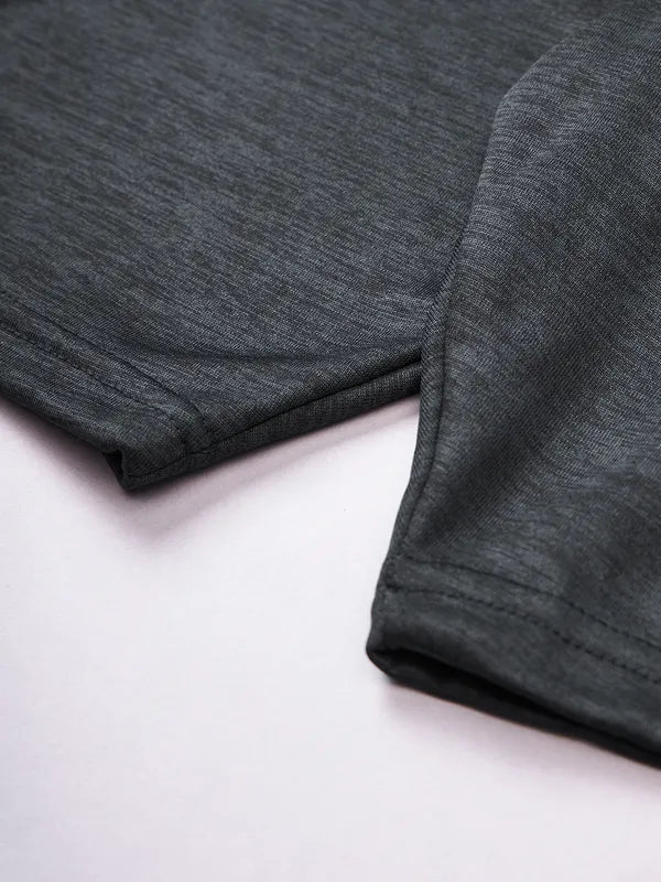 Men Melange Slim Fit Shorts with TECHNO DRY - Image 4