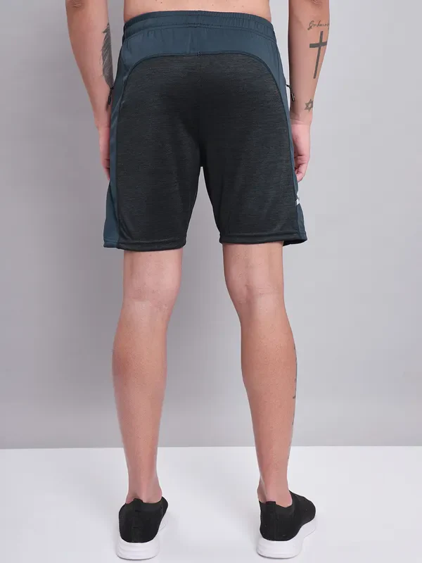 Men Melange Slim Fit Shorts with TECHNO DRY - Image 7