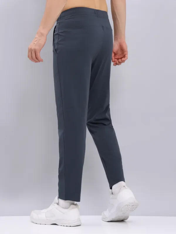 Men Solid Relax Fit Trackpants with ELASTO PLUS - Image 4