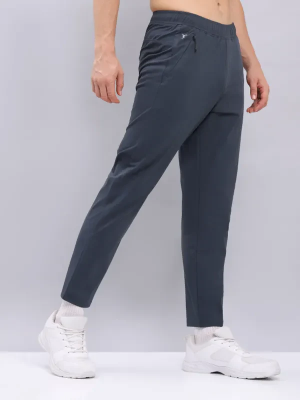 Men Solid Relax Fit Trackpants with ELASTO PLUS - Image 5