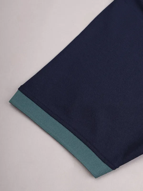 Men Colorblock Slim Fit Polo T-shirt with MATPIQ - Image 7