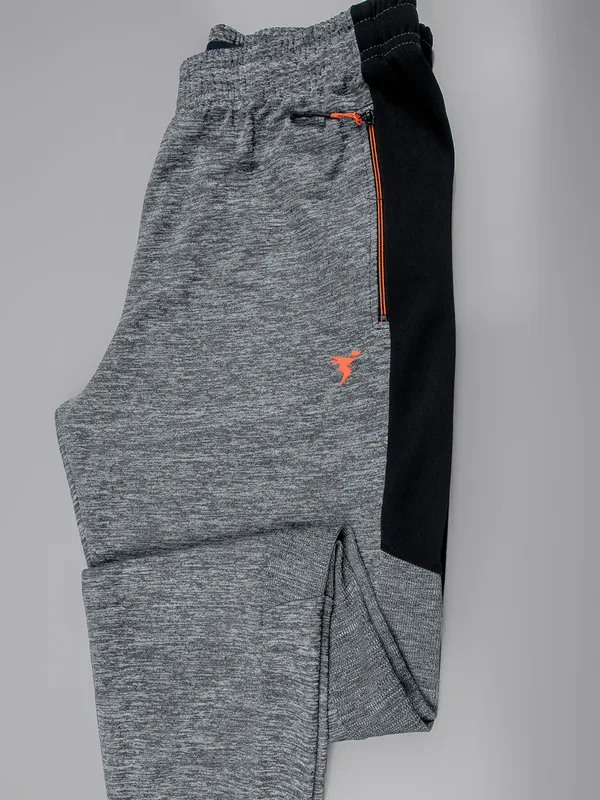 Men Melange Slim Fit Trackpants with TECHNO DRY - Image 6