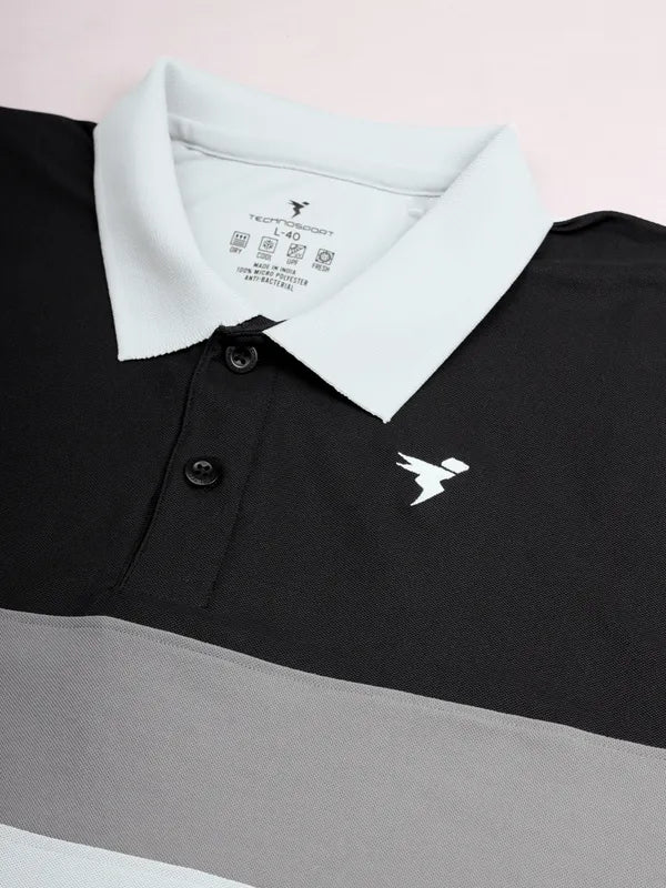 Men Colorblock Slim Fit Polo T-shirt with MATPIQ - Image 8