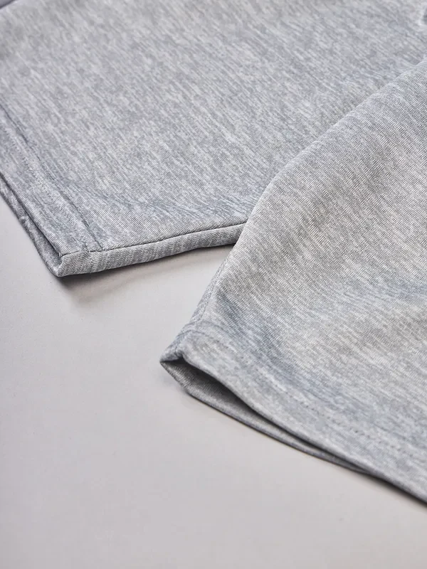 Men Melange Slim Fit Shorts with TECHNO DRY - Image 10