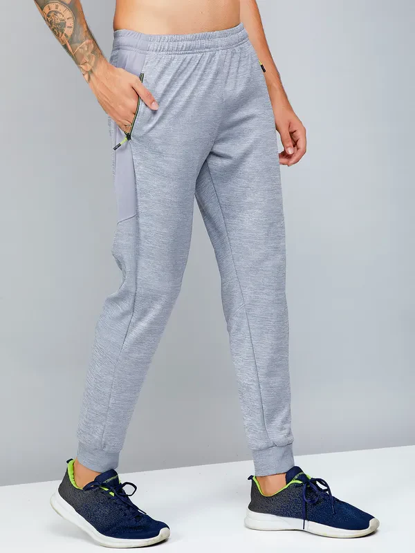Men Melange Slim Fit Trackpants with TECHNO DRY - Image 6
