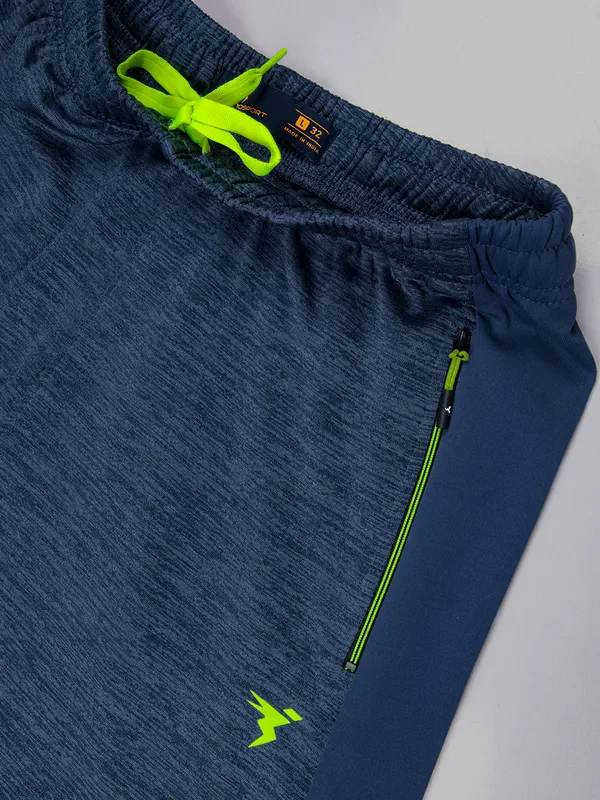 Men Melange Slim Fit Trackpants with TECHNO DRY - Image 7