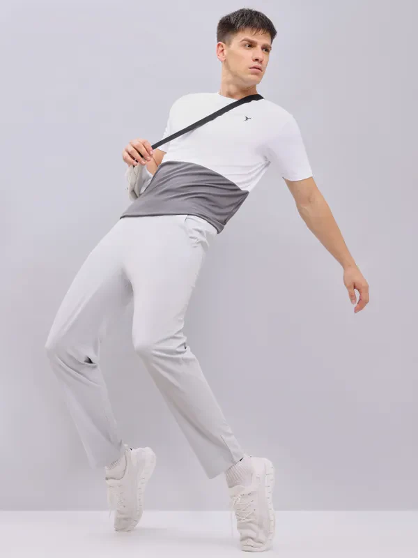 Men Solid Relax Fit Trackpants with ELASTO PLUS - Image 2
