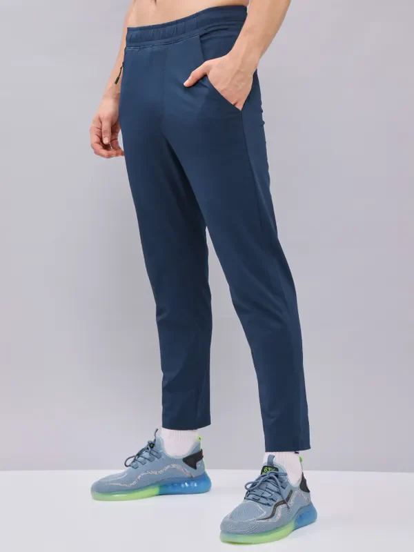 Men Solid Relax Fit Trackpants with ELASTO PLUS