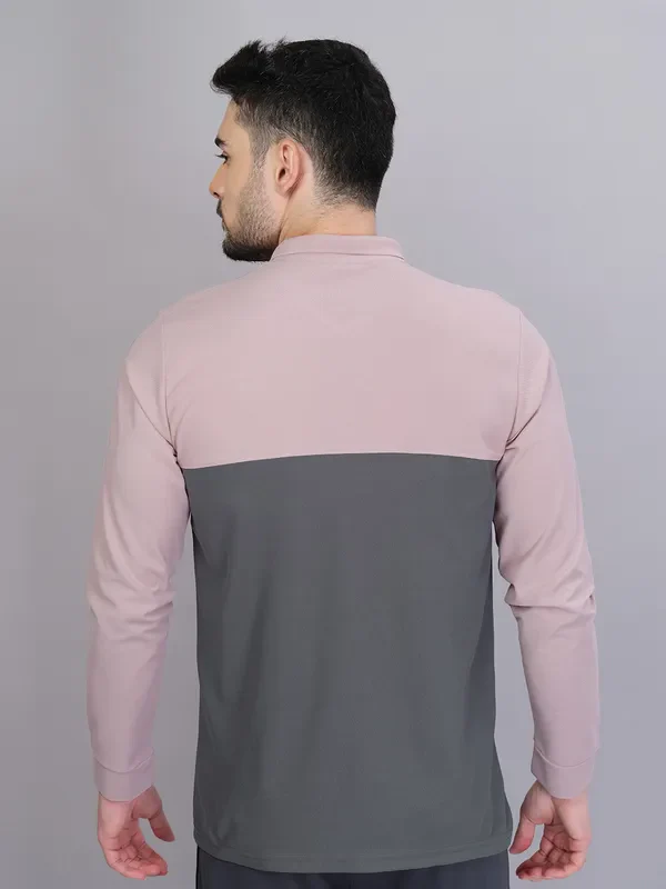 Men Colorblock Slim Fit Polo T-shirt with MATPIQ - Image 3