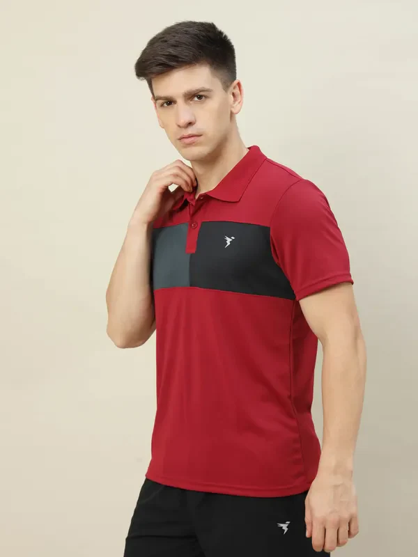 Men Colorblock Slim Fit Polo T-shirt with TECHNO COOL+ - Image 5
