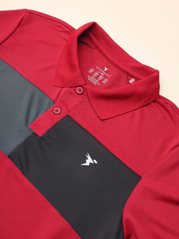 Men Colorblock Slim Fit Polo T-shirt with TECHNO COOL+ - Image 7
