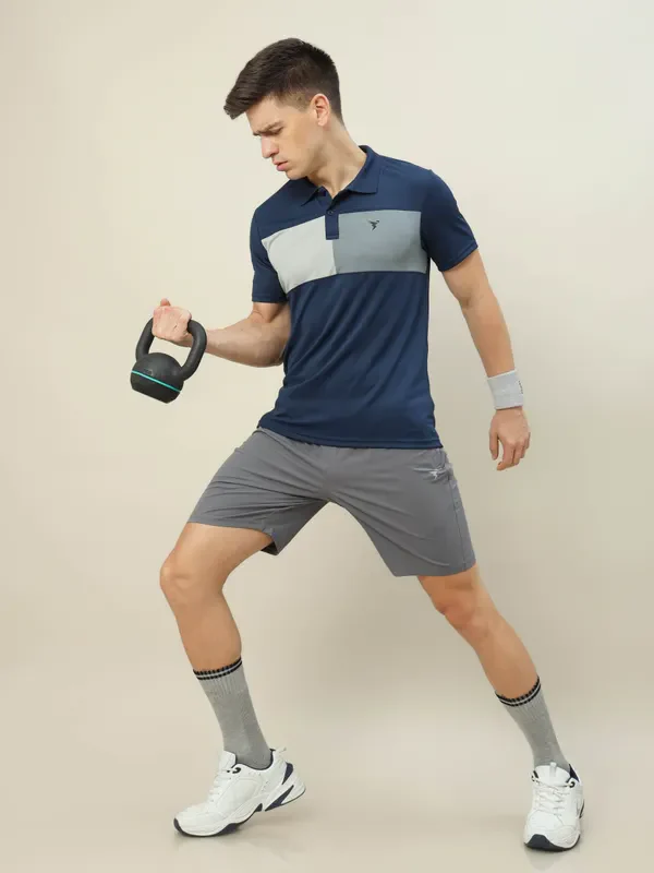 Men Colorblock Slim Fit Polo T-shirt with TECHNO COOL+ - Image 3