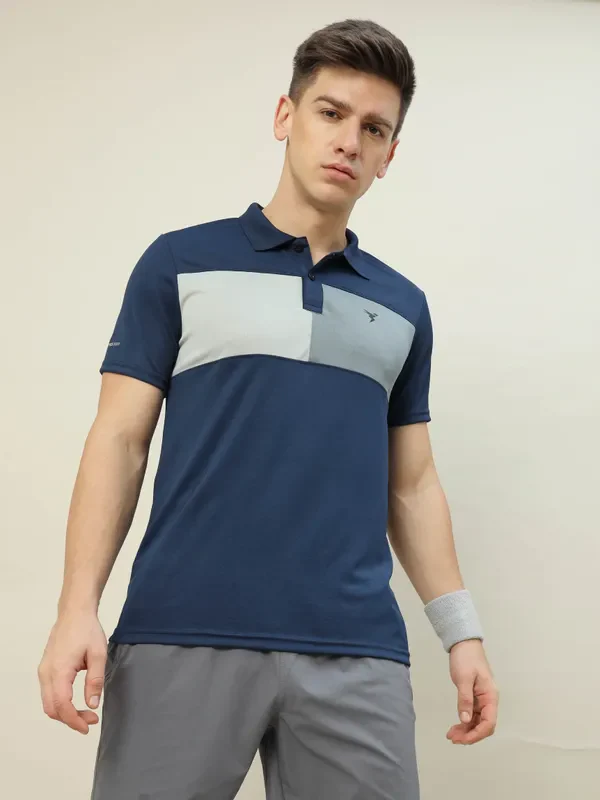 Men Colorblock Slim Fit Polo T-shirt with TECHNO COOL+ - Image 7