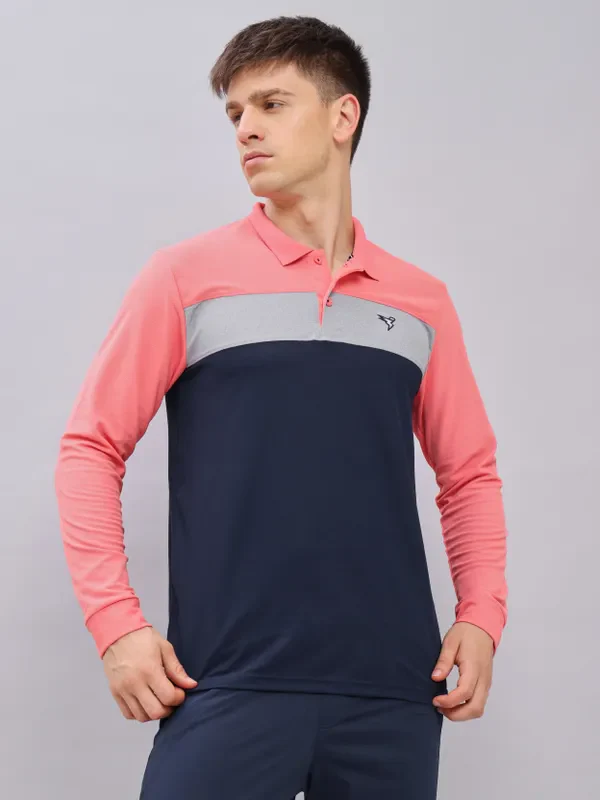 Men Colorblock Slim Fit Polo T-shirt with MATPIQ - Image 5
