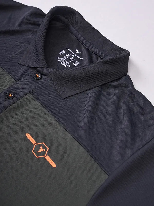 Men Colorblock Relax Fit Polo T-shirt with TECHNO COOL+ - Image 7