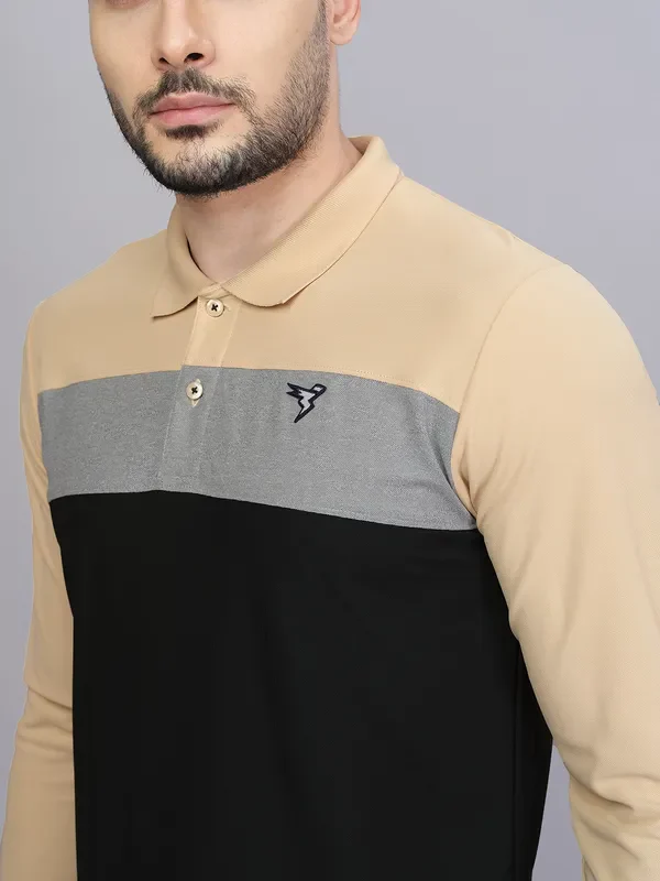 Men Colorblock Slim Fit Polo T-shirt with MATPIQ - Image 6